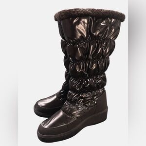 NEW Pajar Alexandra QUILTED Black Knee High Snow Boots Shoes Made in Italy 38